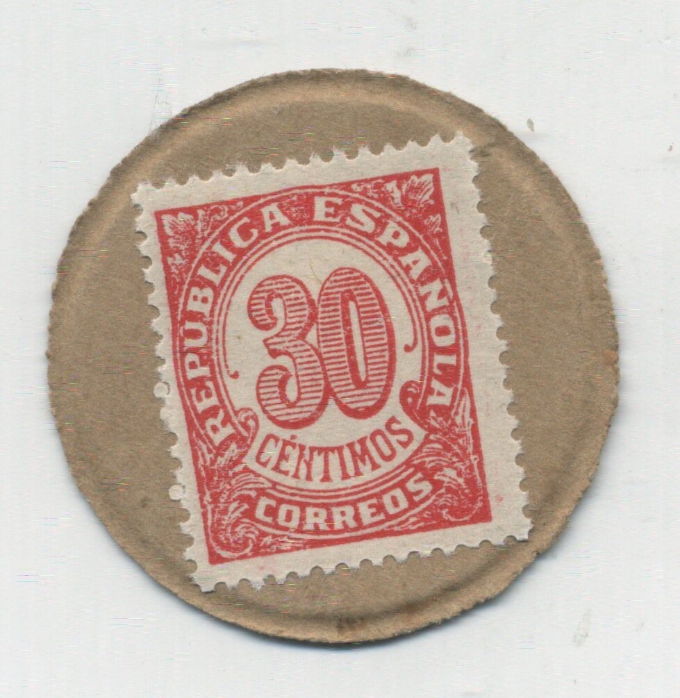 Spain España 30 Centimos  Cifras ND 1938 Pick 96E Unc