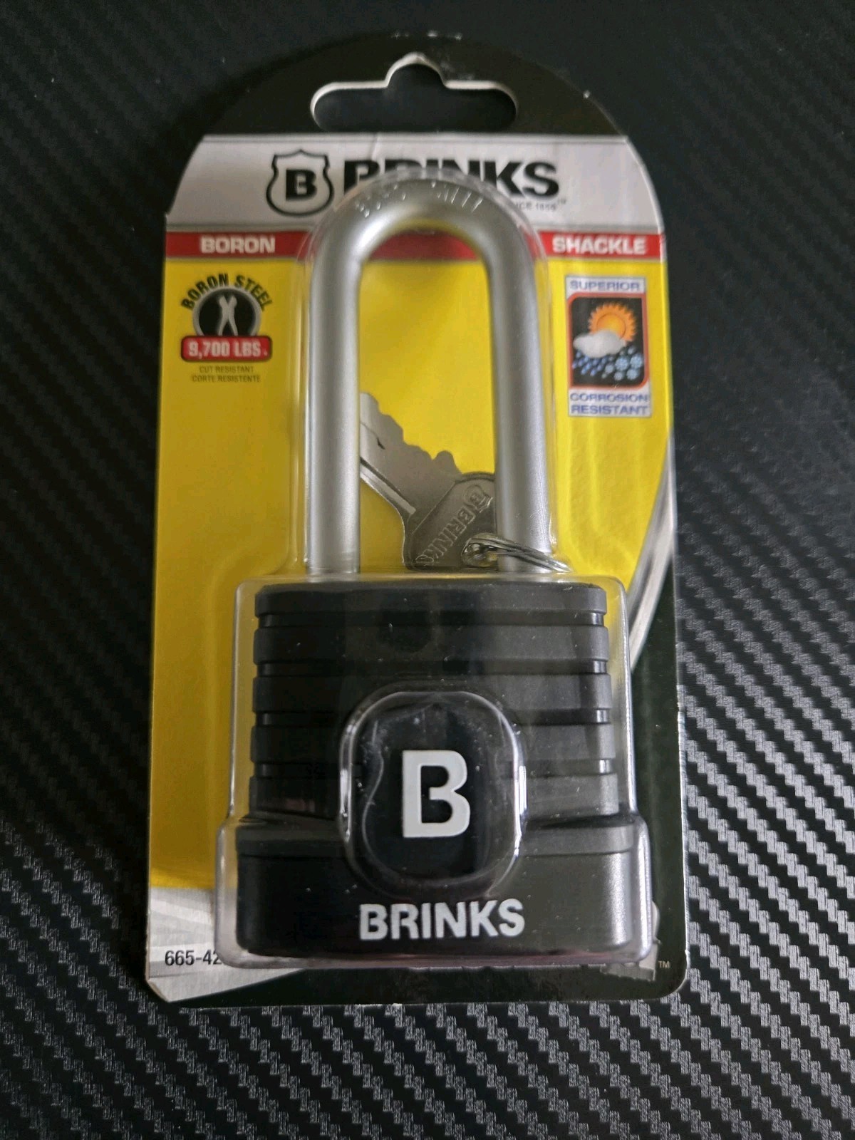 Brink's LAMINATED BARON STEEL PADLOCK 44mm 9,700 LBS HIGH SECURITY 162-42501