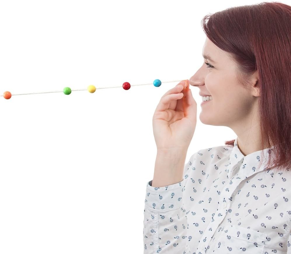 Vision Convergence Insufficiency Training Tool for 6 Ft with 5 Beads, White