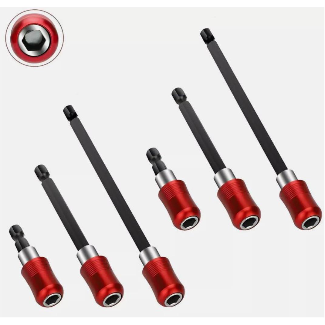 6Pcs 1/4 Hex Shank Holder Drill Bit Screwdriver EXTENSION Magnetic Quick Release