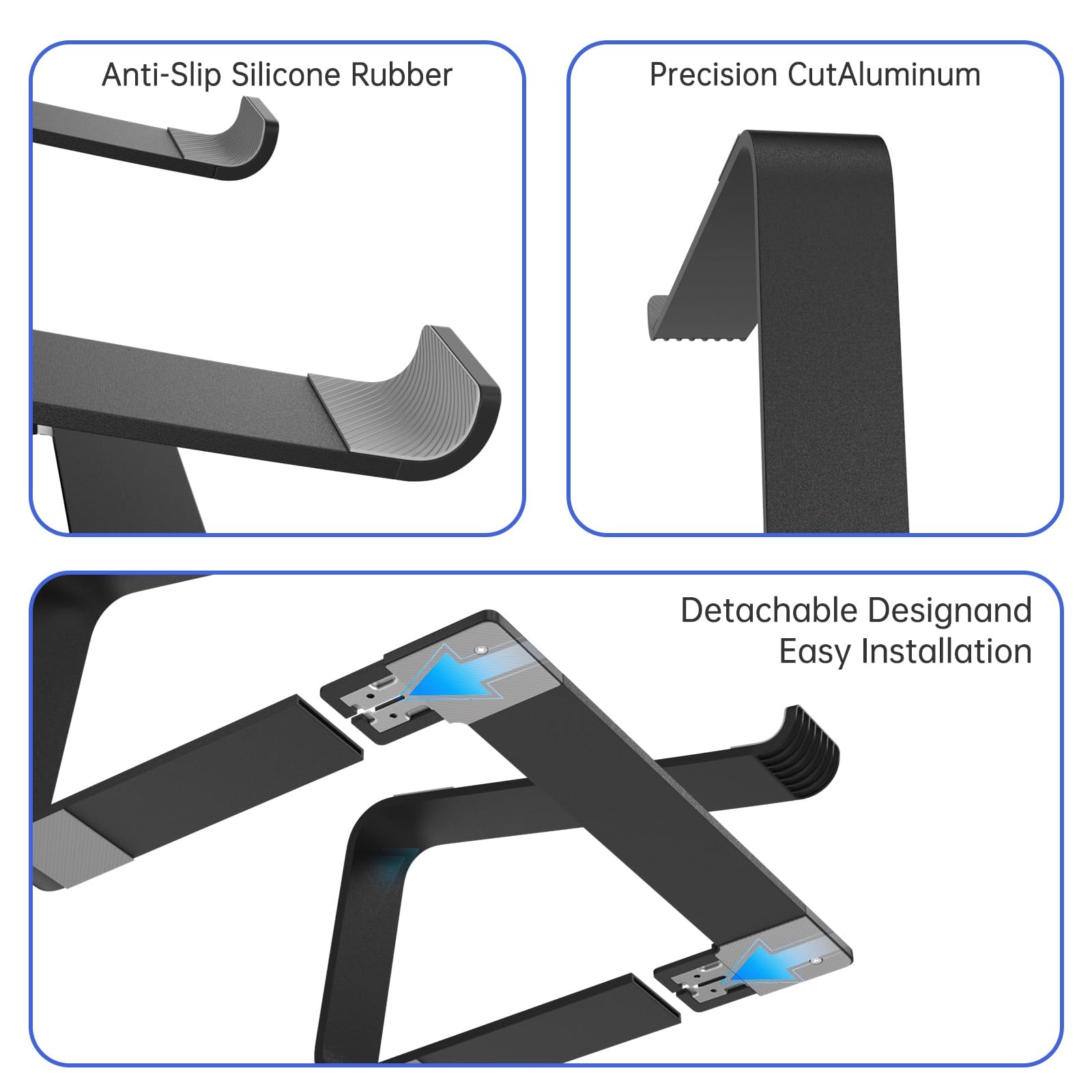 Laptop Stand for Desk Portable Computer Riser Metal Notebook Holder Printer S...