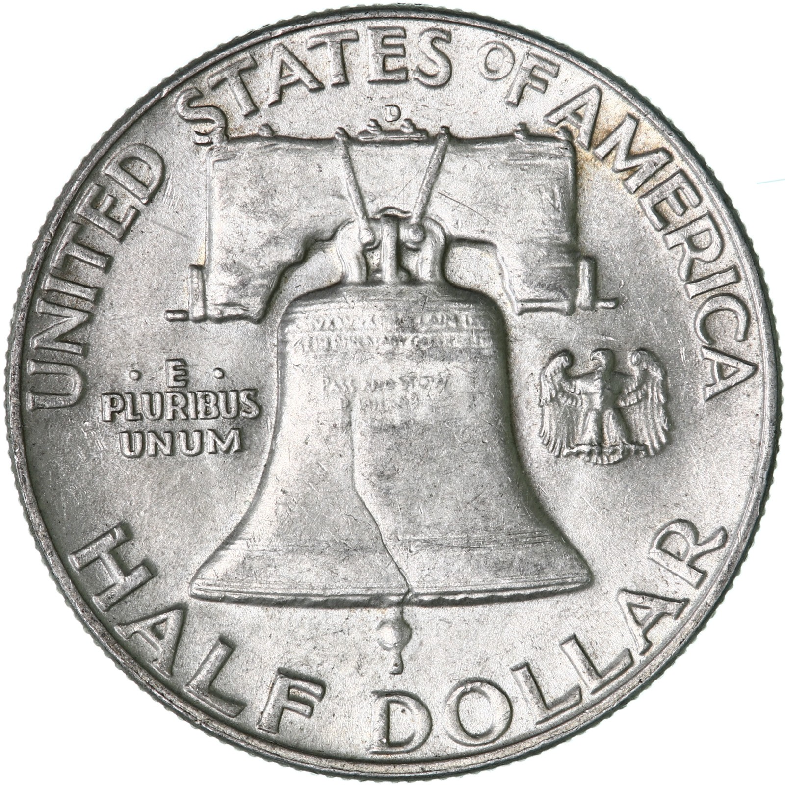 1953 D Franklin Half Dollar About Uncirculated 90% Silver
