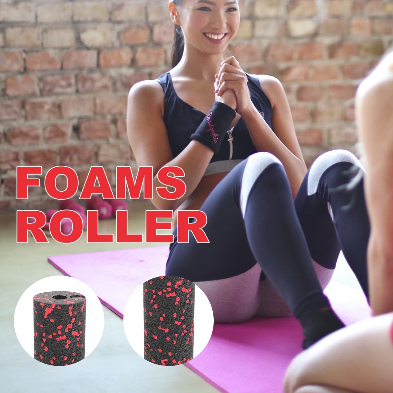 POPETPOP Mini Foam Roller 5.9In EPP High-Density Trigger Point As Shown