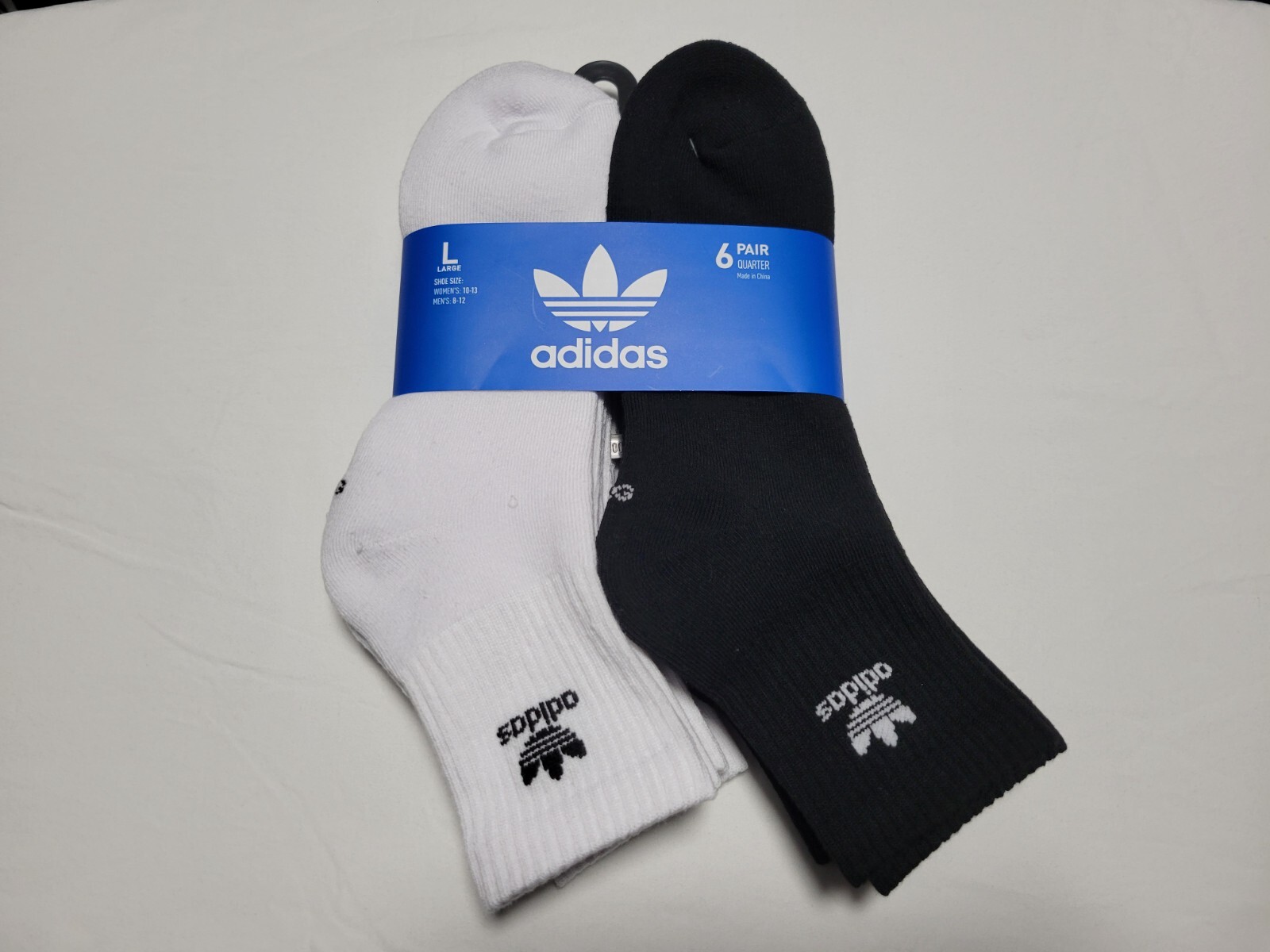 Adidas Men's Originals Quarter Ankle Soft Dry Socks, 6 Pairs, Shoe Size 8-12