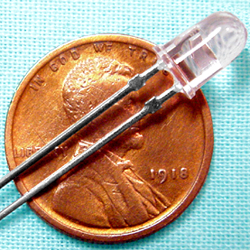(100) pcs Bright GREEN 5mm LED, Precise Narrow 30 degree beam angle, by AGILENT