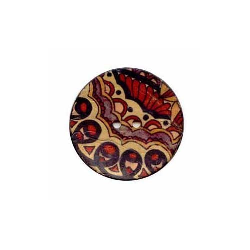 Buttons.etc ::Button #NT12603/40:: Coconut 1" / 25 mm Paisley