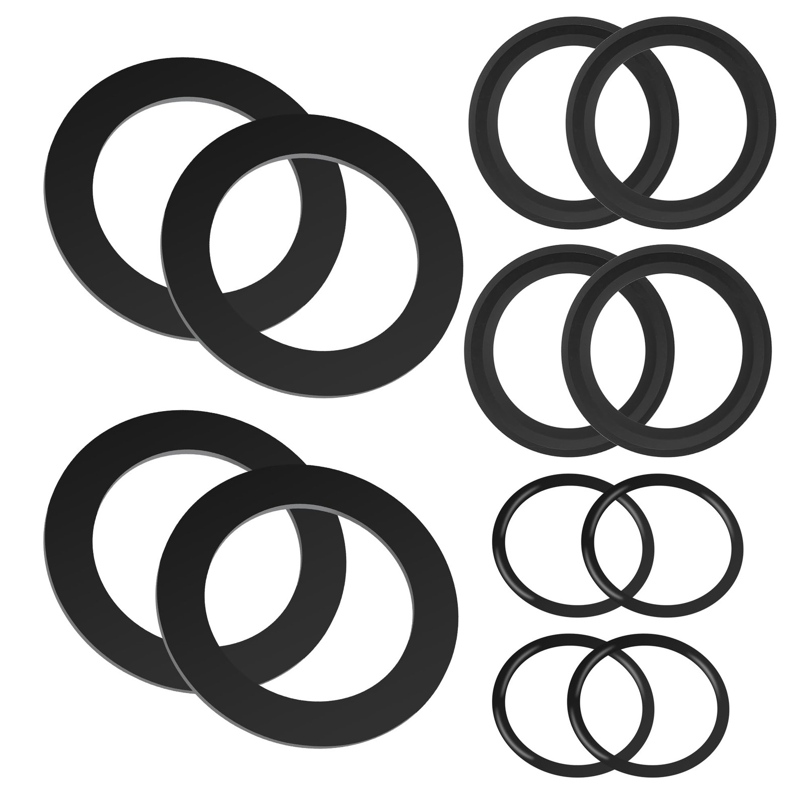 25076RP Washer and Ring Kit (12-Pack) - Replacement O-Ring Rubber Black