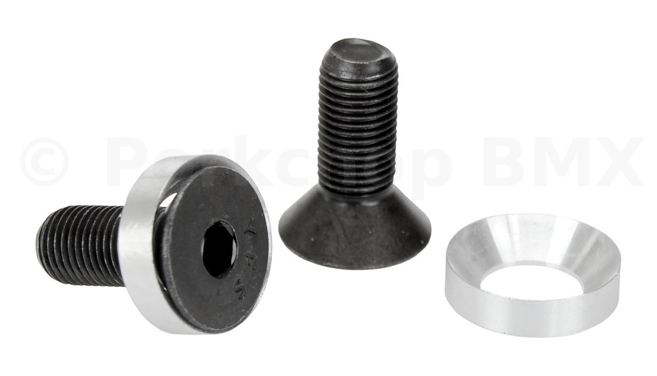 3/8" X 24T bicycle BMX crank spindle bolts fits Profile (PAIR) - BLACK