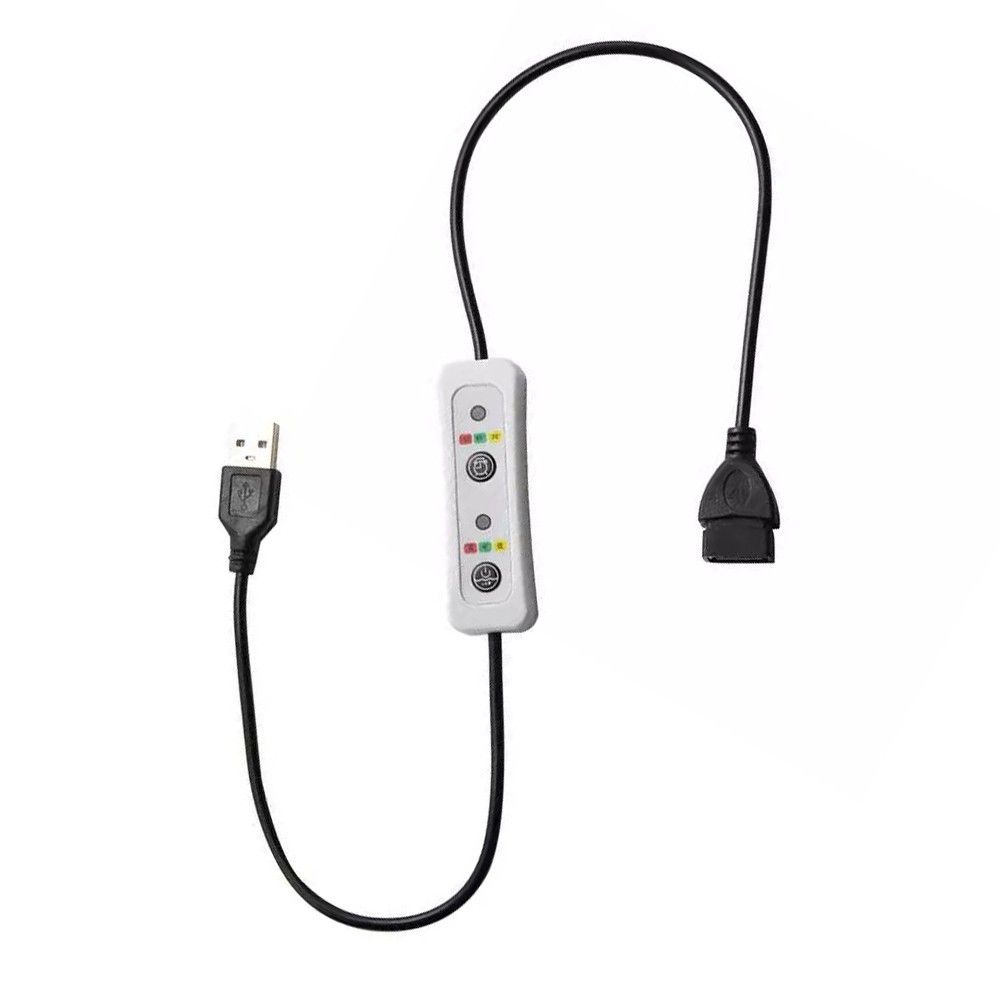 USB Timer Extension Cable for USB Fans Lamps Red Green Yellow Indicators