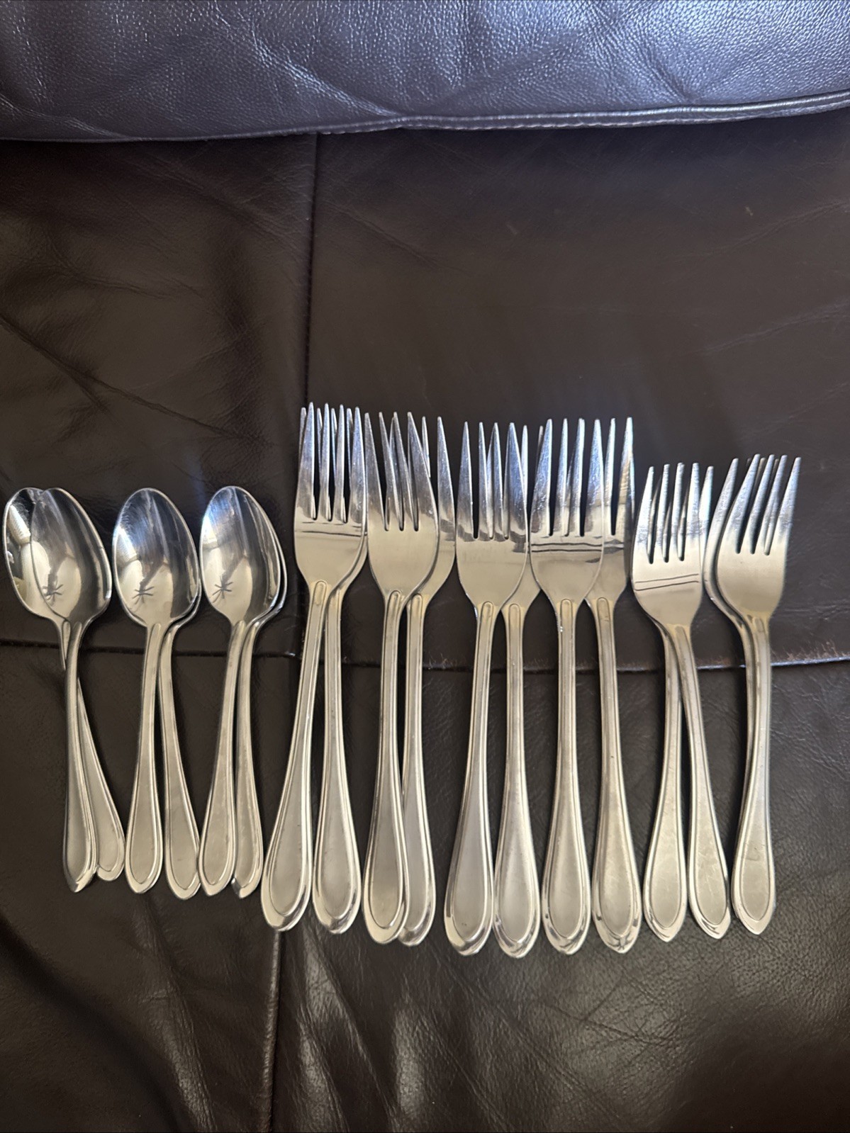18pc Oneida JOANNE Frosted Satin Stainless Flatware Replacement Fork Spoon