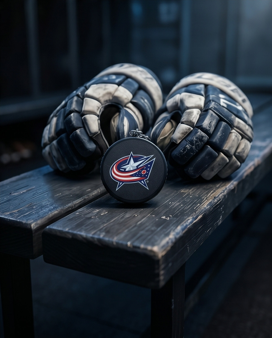 Columbus Blue Jackets Mini Puck Key Chain by Inglasco