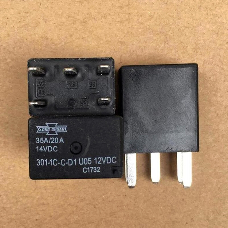 2PCS SONG CHUAN 301-1C-C-D1 U05 12VDC Power Relay 5Pins 35A/20A