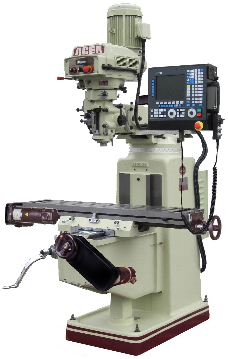 Acer E-Mill 3VKH 50"X 10"Table 3Hp 4500k Spindle Mill W/Fagor 8055i/A-MC Cntrl