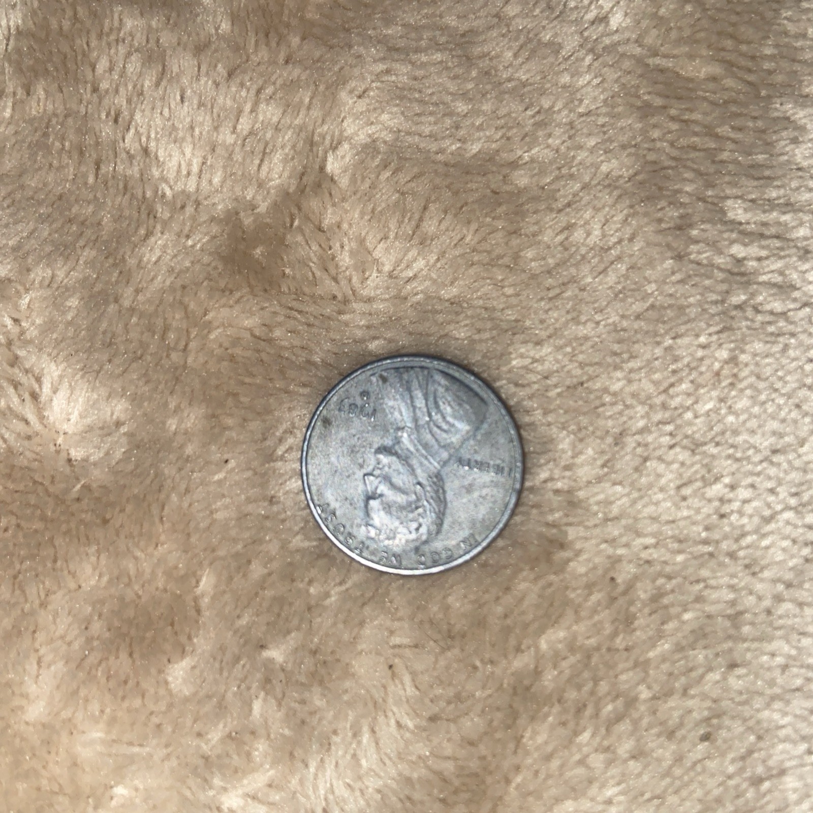 1983 Denver rare error missing Copper Coating(2.474 Is The Weight)