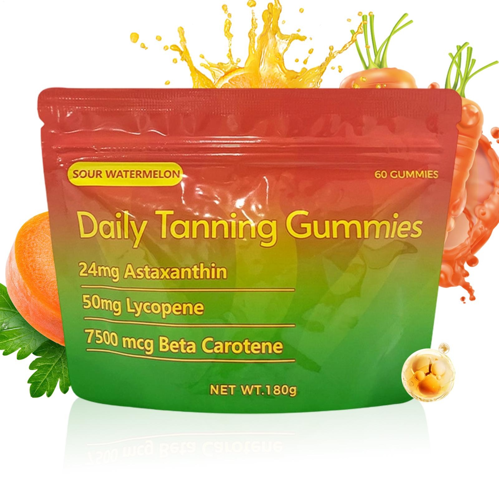 Daily Tanning Gummies Supplement - 60 Gummies 30-Day Supply