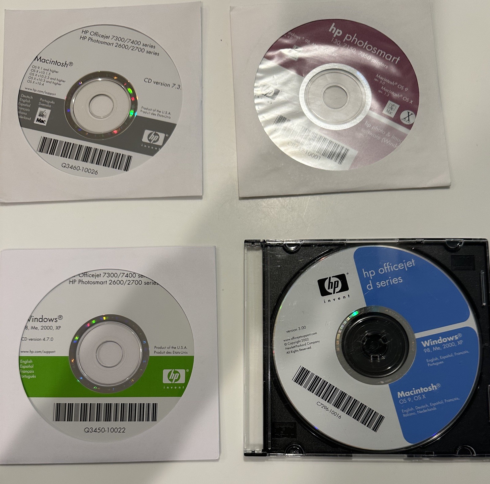HP Officejet 7300/7400, Photosmart 130, 7150, 7350, office jet D series drivers