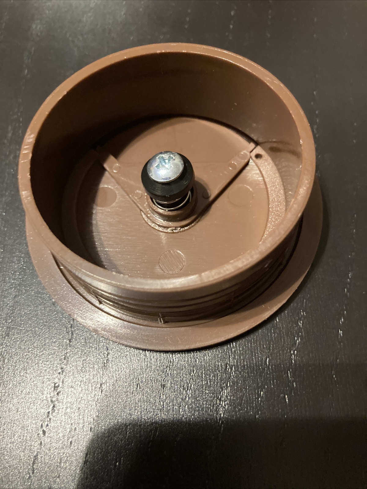 Computer TABLE DESK PLASTIC ROUND CIRCLE GROMMET, BROWN 2 1/4"