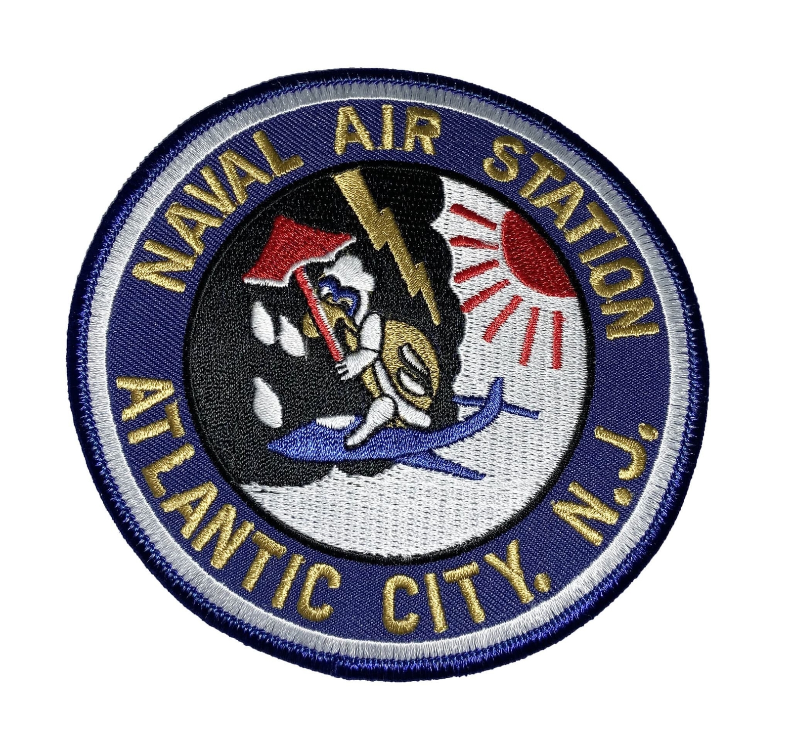 NAS Atlantic City Patch – Sew On, 4"