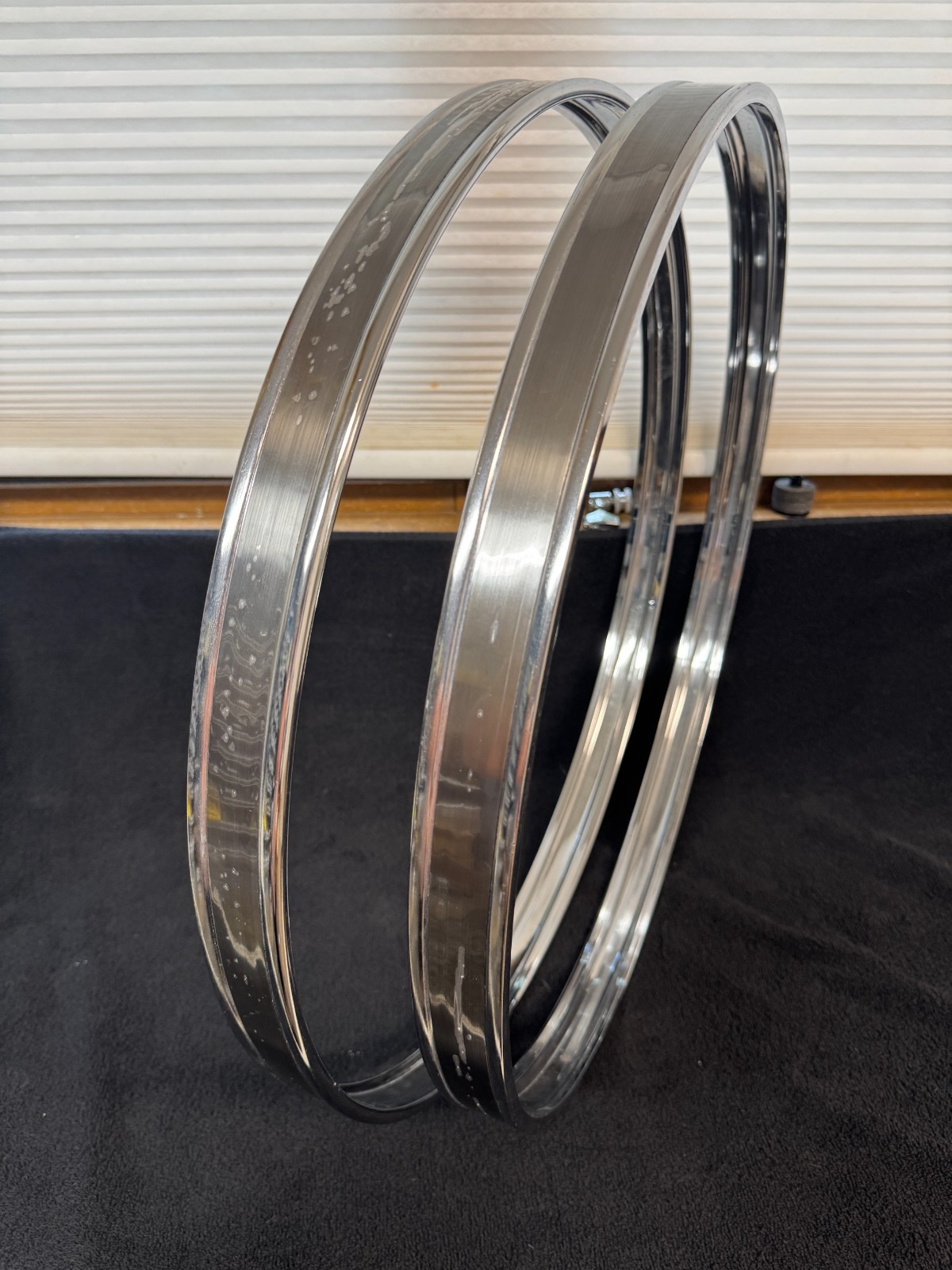 22" Pearl Export / World Series steel bass hoops. Very good.