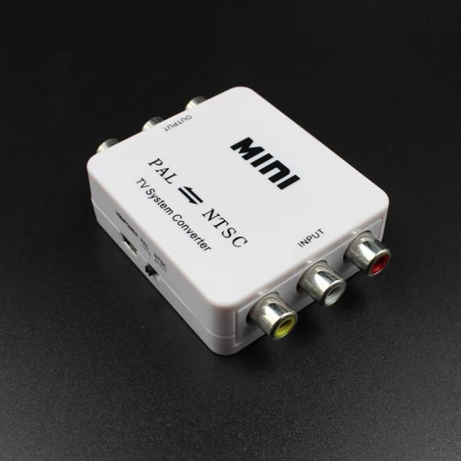 Dual-Way 3 RCA TV System Converter Format Video USB Powered PAL NTSC Converter J