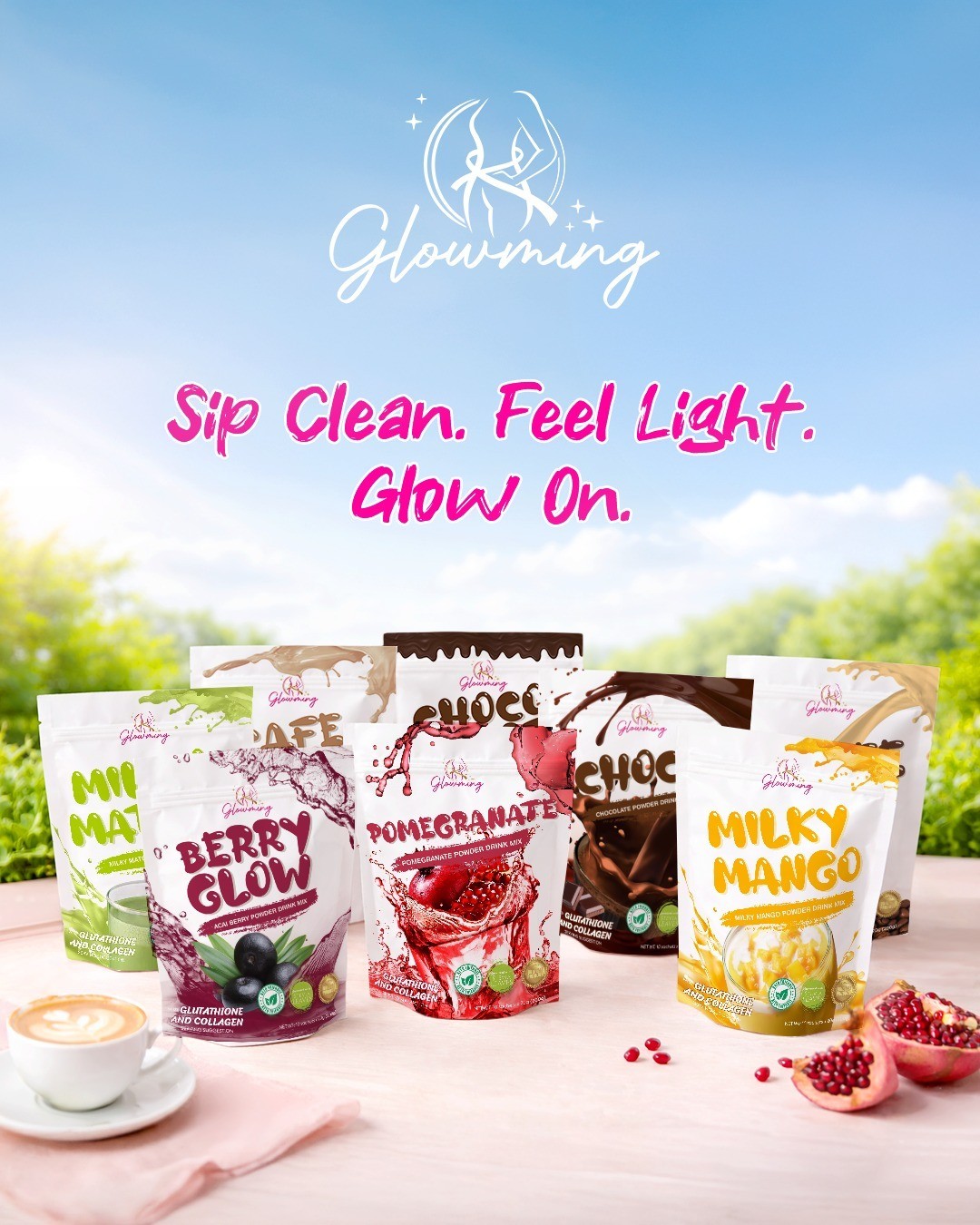 Glowming Drinks Powder Drink, 10 Sachets)