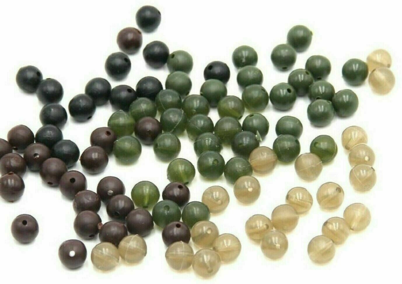 20 mixed colour 8mm or 6mm carp, barbel fishing beads UK SELLER