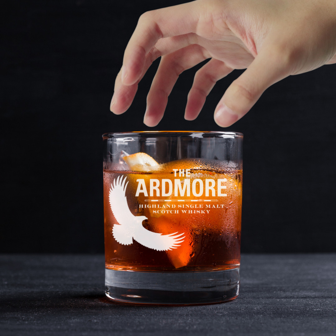 Custom Engraved The Ardmore Whiskey Glass – 10 oz Standard Rocks Glass