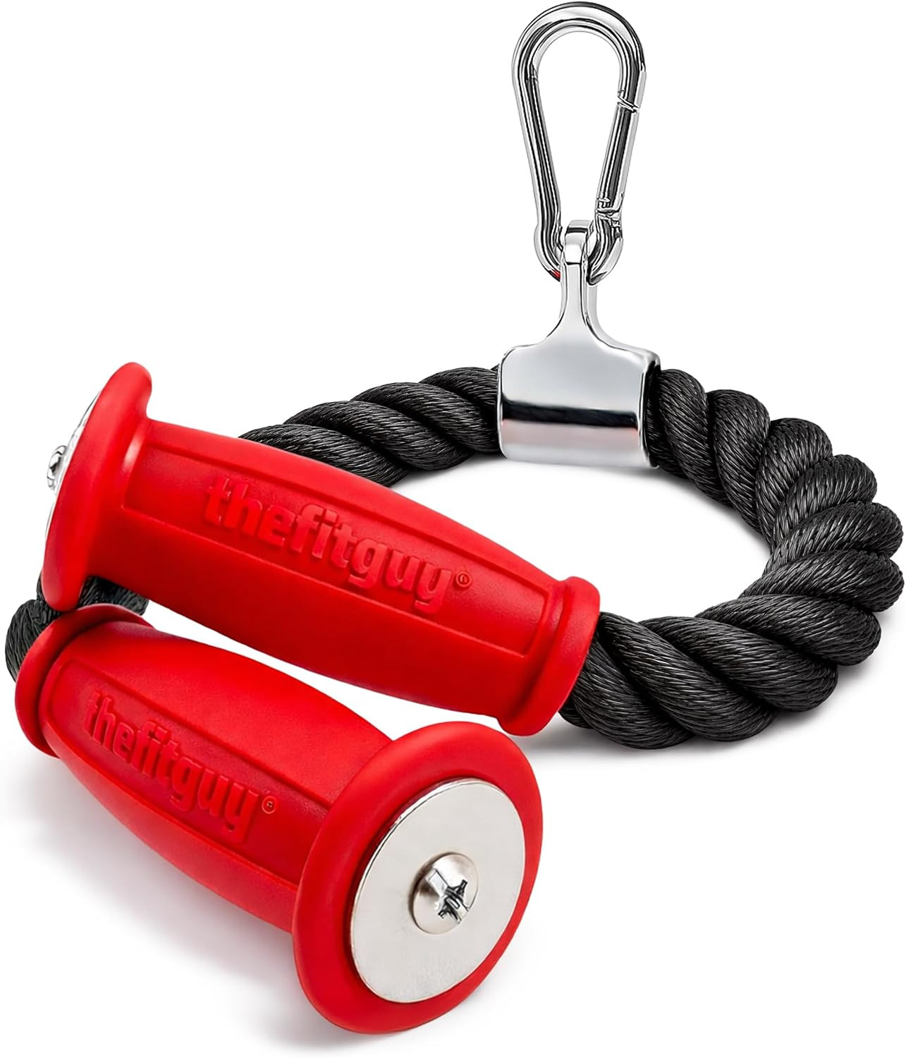 Ergonomic Tricep Rope - Non-Slip Cable Machine Attachment | 30In Length for Push