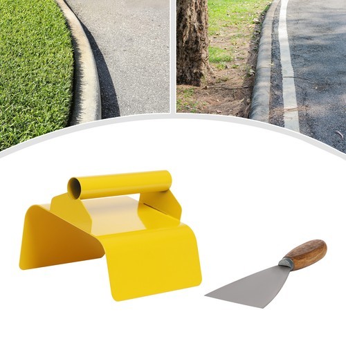 Landscape Curb Trowel Stainless Steel Concrete Curbing Trowel with Putty Knife