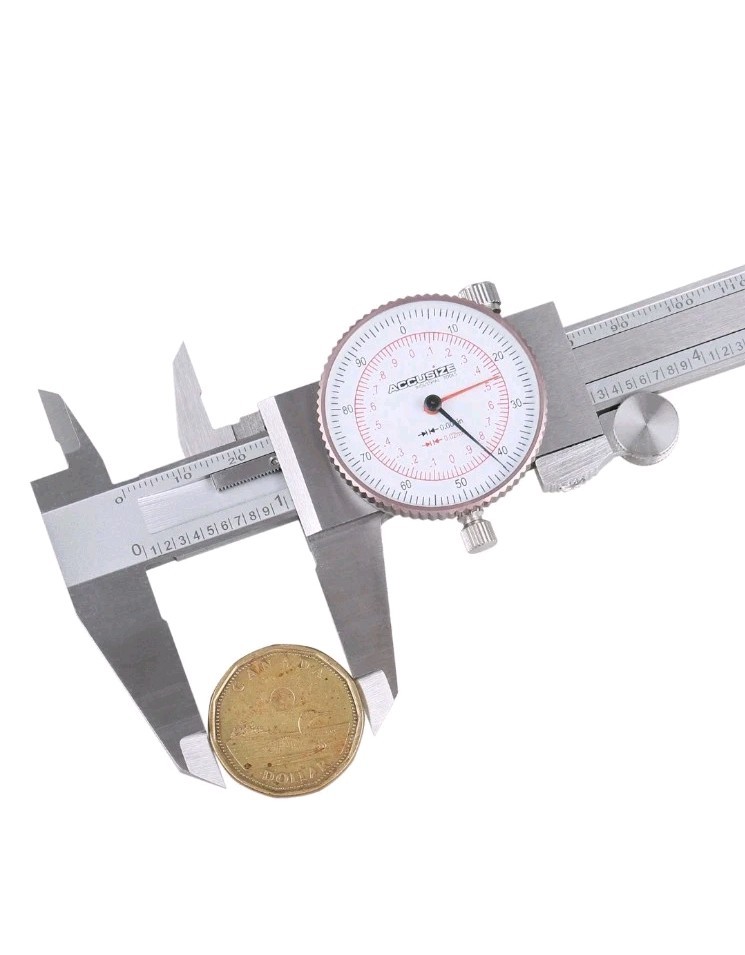 Dual Needle Precision 6"x0.001"/150mmx0.02mm, Inch/mm Dial Caliper, #P920-S236