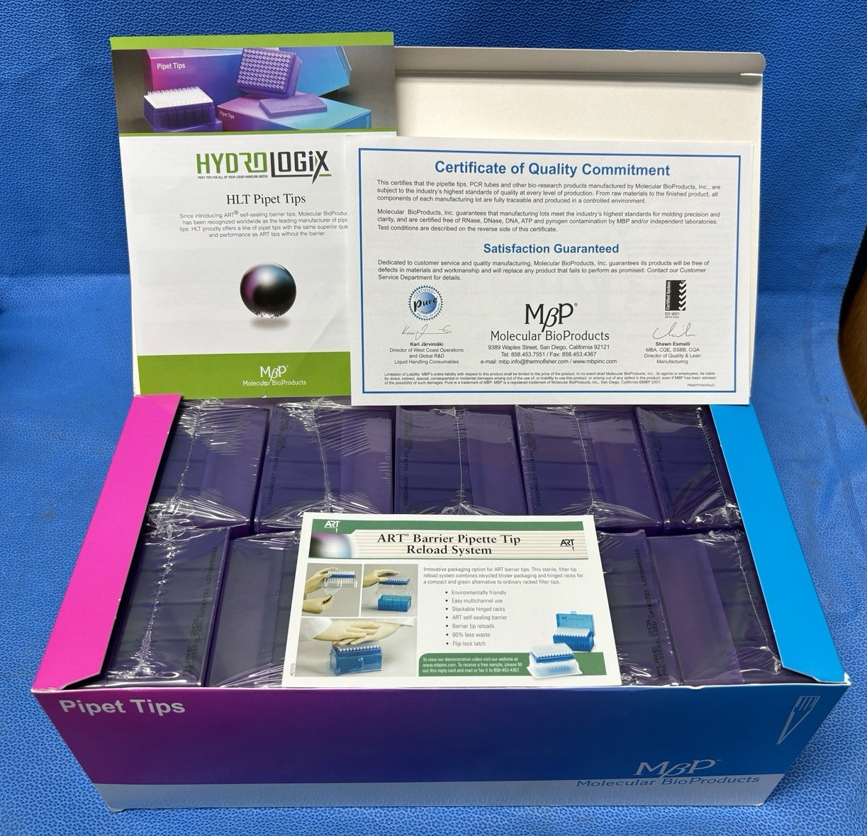 Molecular BioProducts 3721 Pure 20L Pipette Tips 10 Trays per Pack NEW FAST SHIP