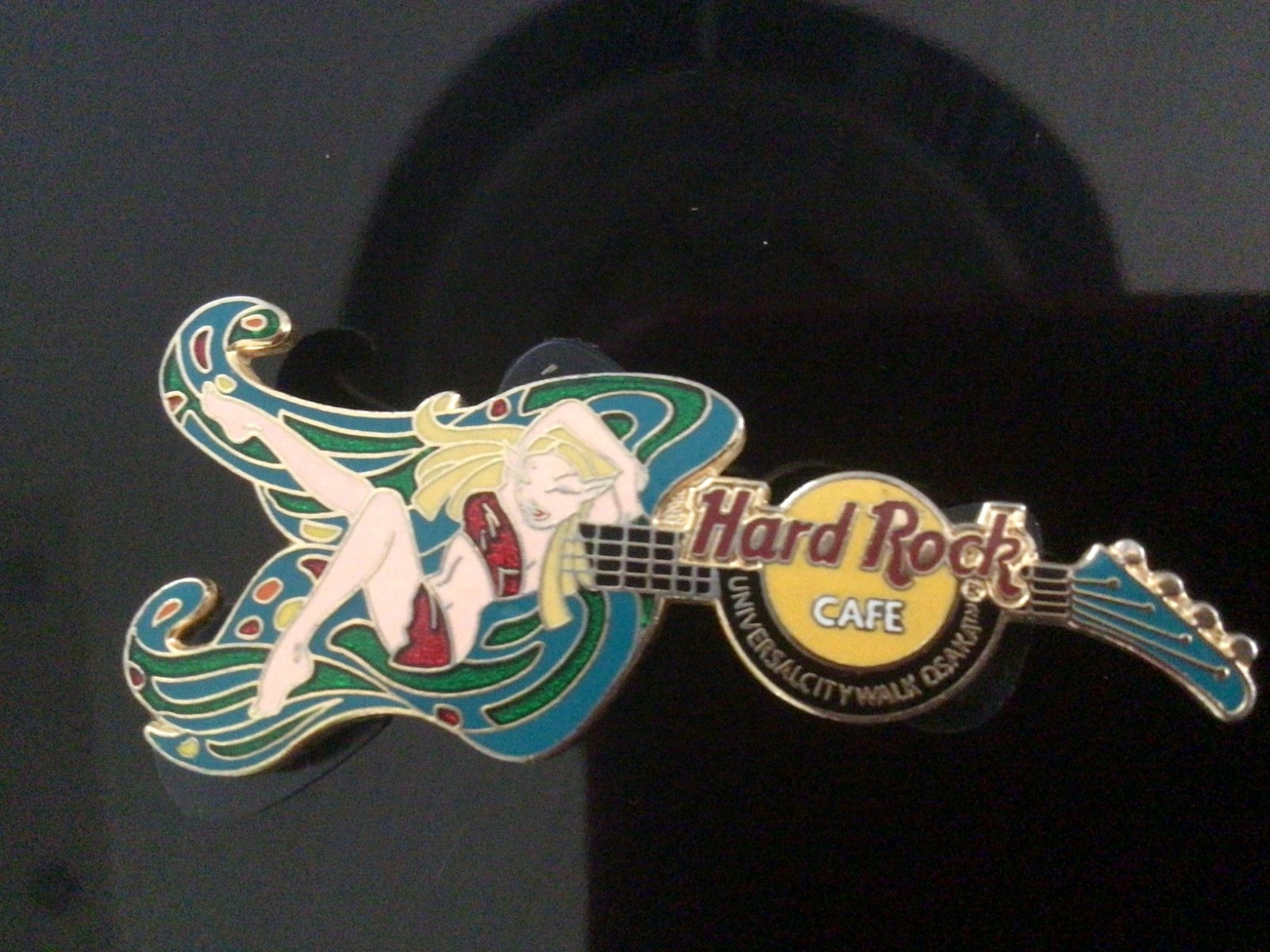 HRC Hard Rock Cafe Osaka UCW Fairy Guitar Pin 2004, LE 300