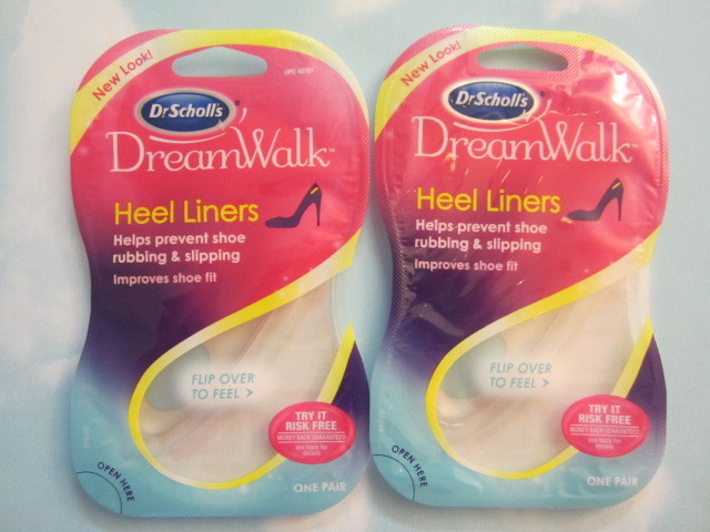 LOT (2) DR. SCHOLL'S DREAMWALK HEEL LINERS  - 2 PAIRS