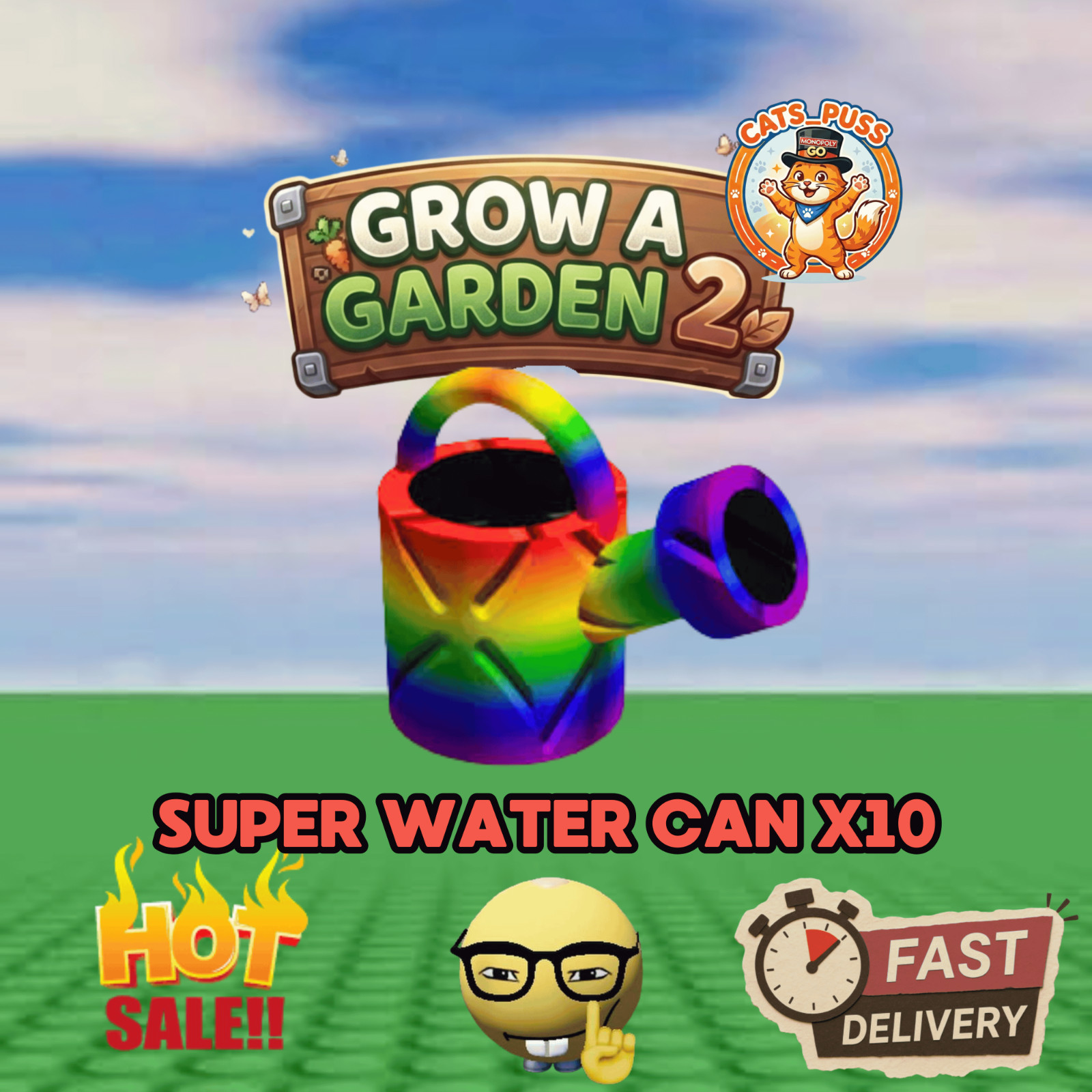 🪴Grow a Garden 2 | SUPER WATERING CAN  X10  | GAG2 Fast & Easy