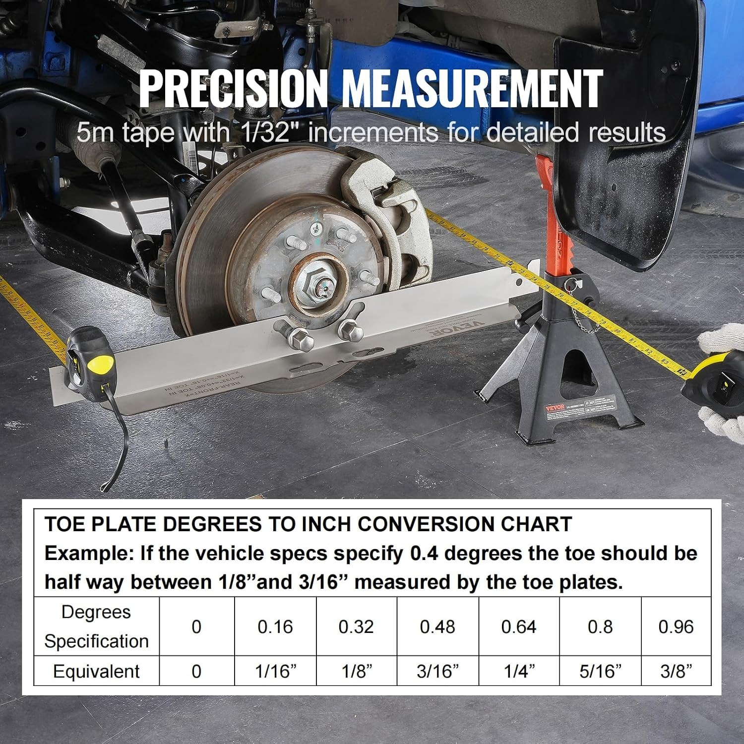 2-Pack Toe Alignment Toe Plates, Stainless Steel Plate, Toe Angle Accurate Me...