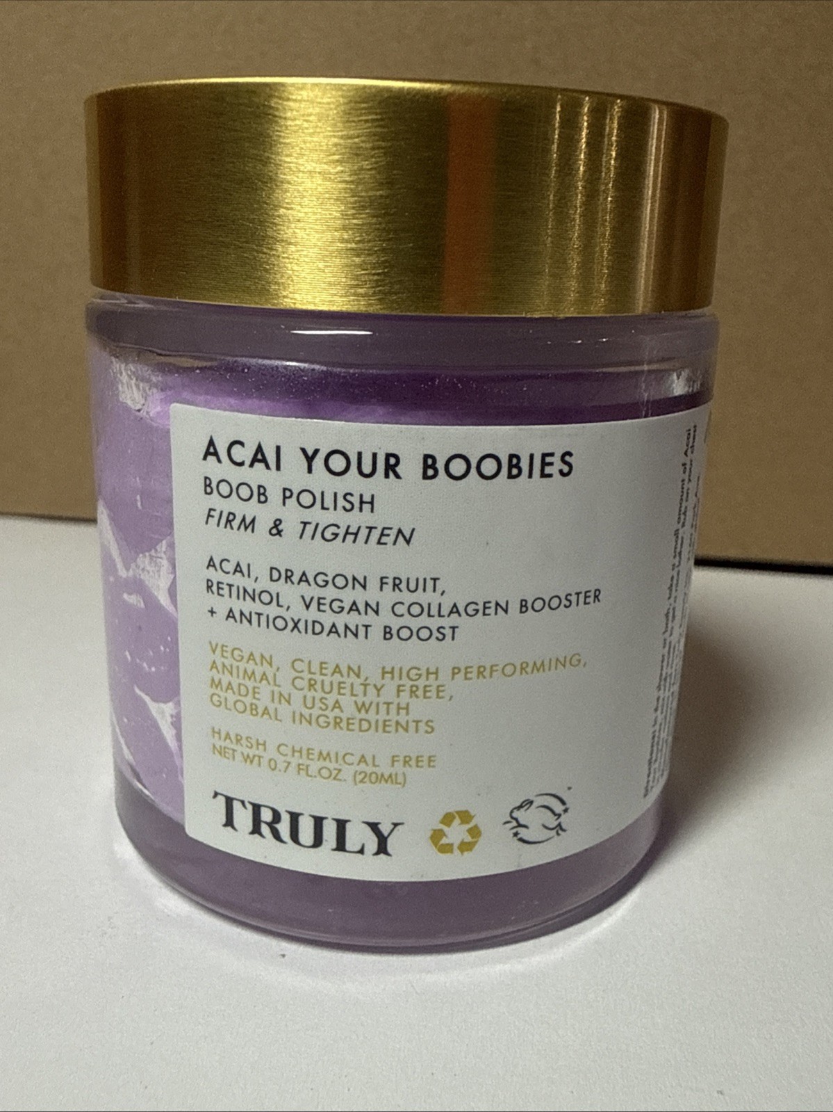 Truly Beauty Acai Your Boobies Lifting Boob Polish Firm and Tighten, 0.7 FL OZ