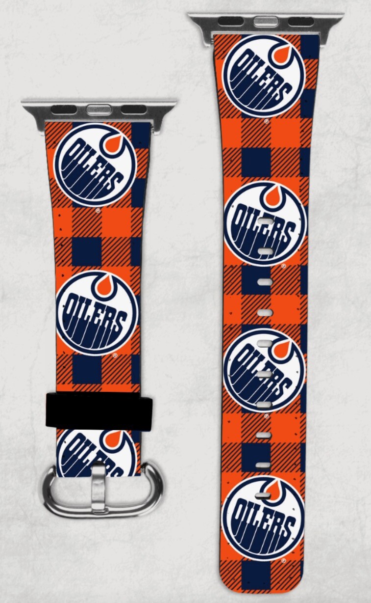 Edmonton Oilers NHL Hockey Apple Watch Band NEW 38/40/41 & 42/44/45