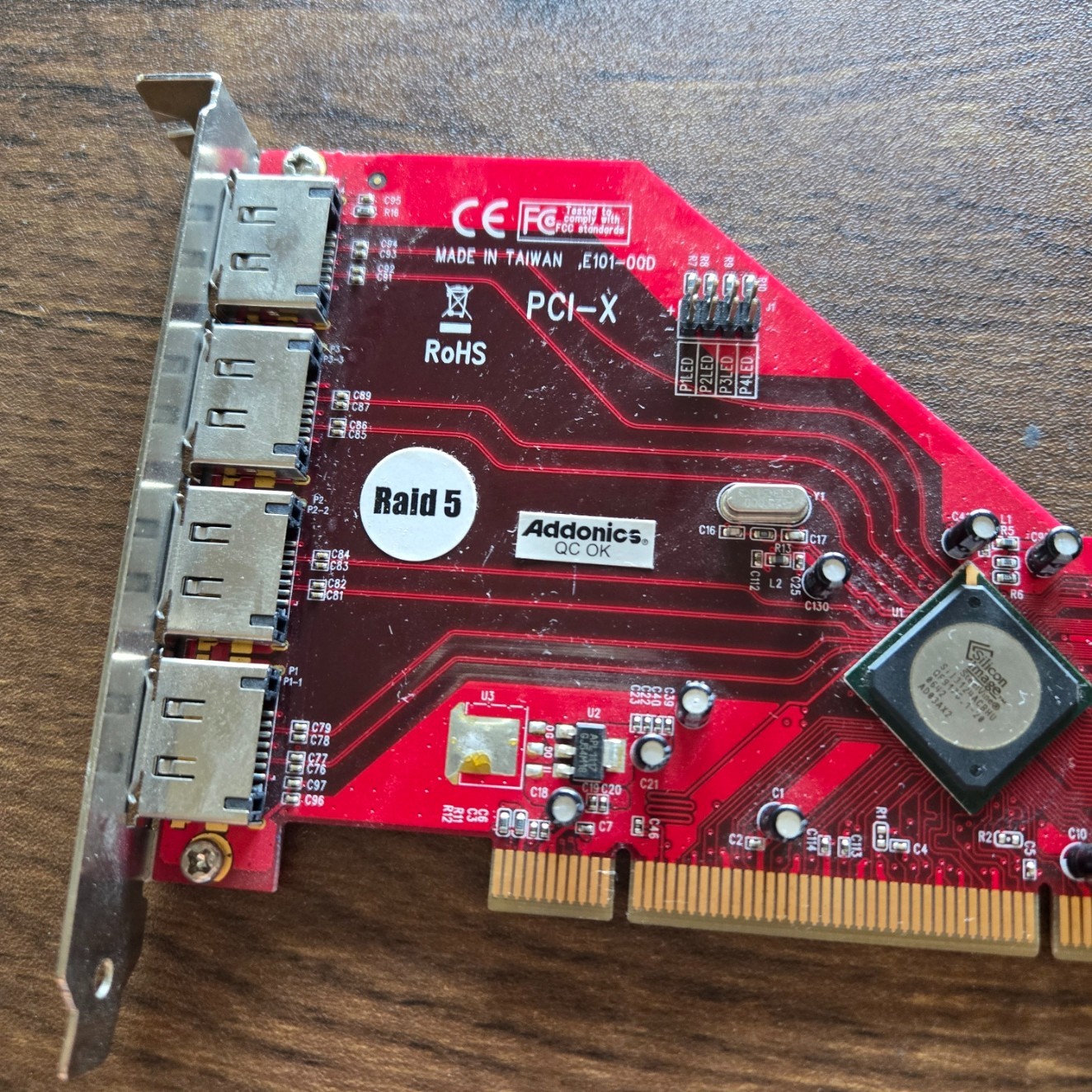 Addonics ADS3GX4R5-E 4-Port eSATA RAID 5 Controller Card PCI-X Untested