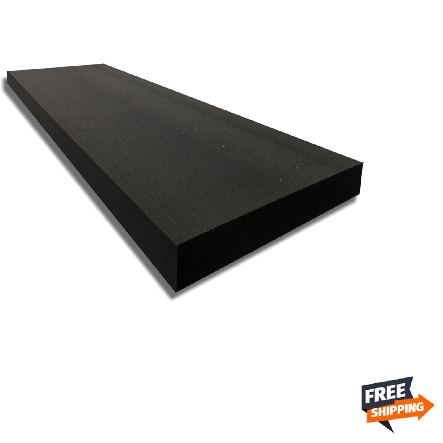 Charcoal High Density Foam: 2" Thick, 24" Wide, 96" Long for Ultimate Comfort