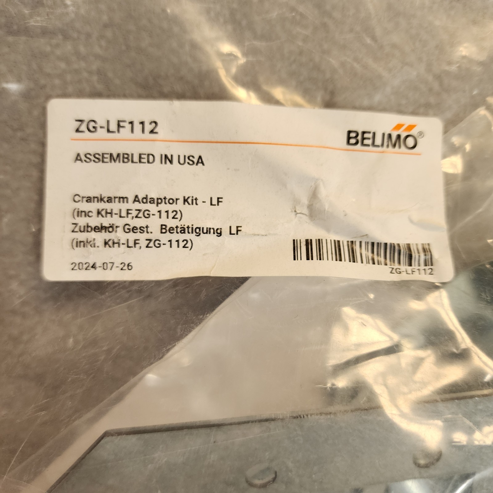 BELIMO ZG-LF112 Crankarm Adaptor Kit-LF
