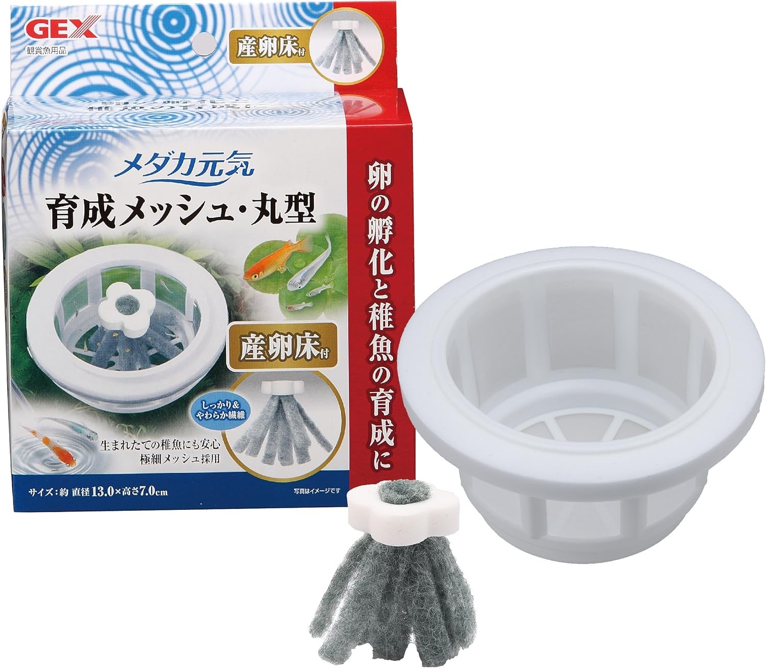 GEX Round Mesh Breeding Case for Medaka with Spawning Bed Fry From Japan