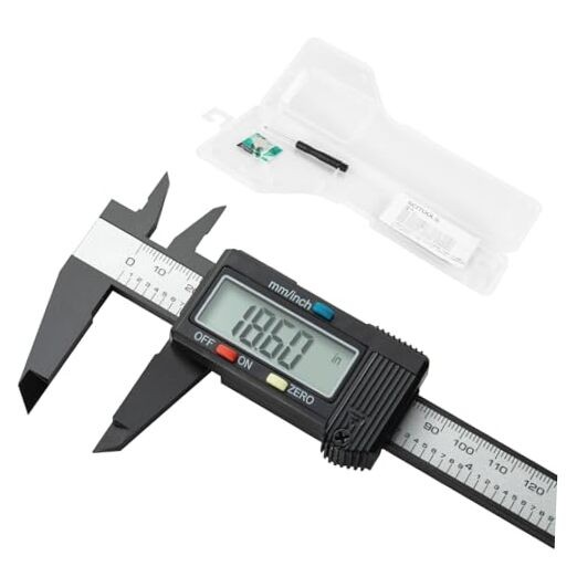 Digital Caliper 0-6" Measuring Tool, Micrometer Caliper with Auto 6" Plastic