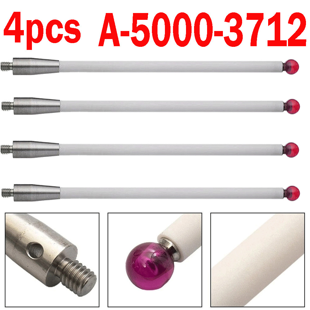 4pcs A-5000-3712 For Renishaw CMM Probe Stylus 100mm/Ceramic Stem 6mm Ball Tip#