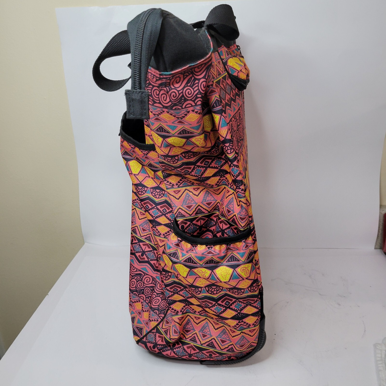 Dadamo Rolling Travel Bag With Aztec Print & Retractable Handle