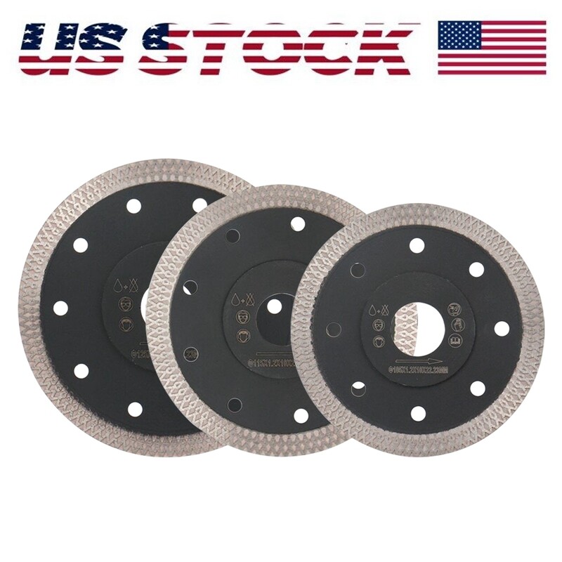 4-5'' Porcelain Tile Turbo Thin Diamond Dry Cutting Disc Grinder Wheel Saw Blade