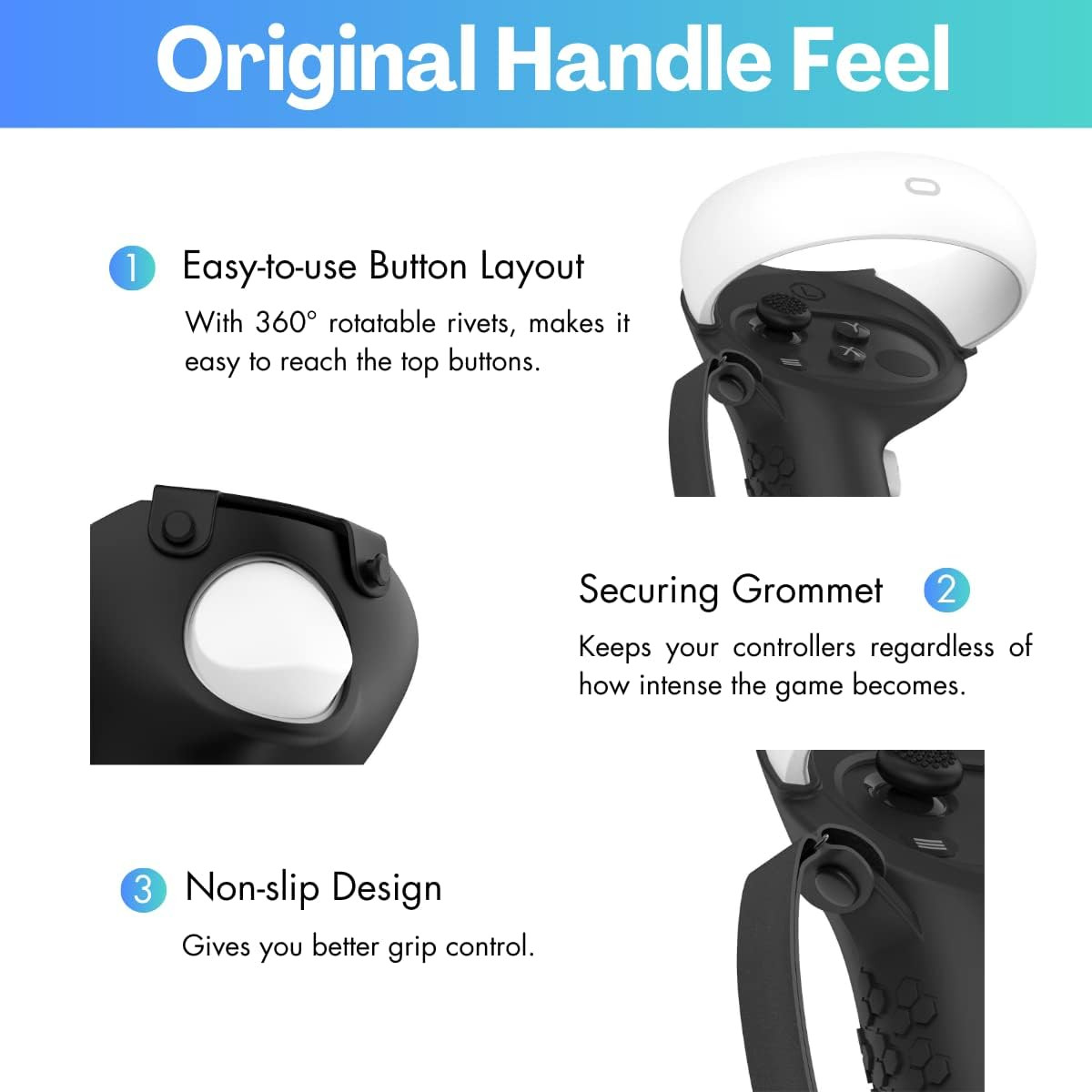 Controller Grip for Oculus Quest 2 Accessories Grips Cover for VR Touch Controll