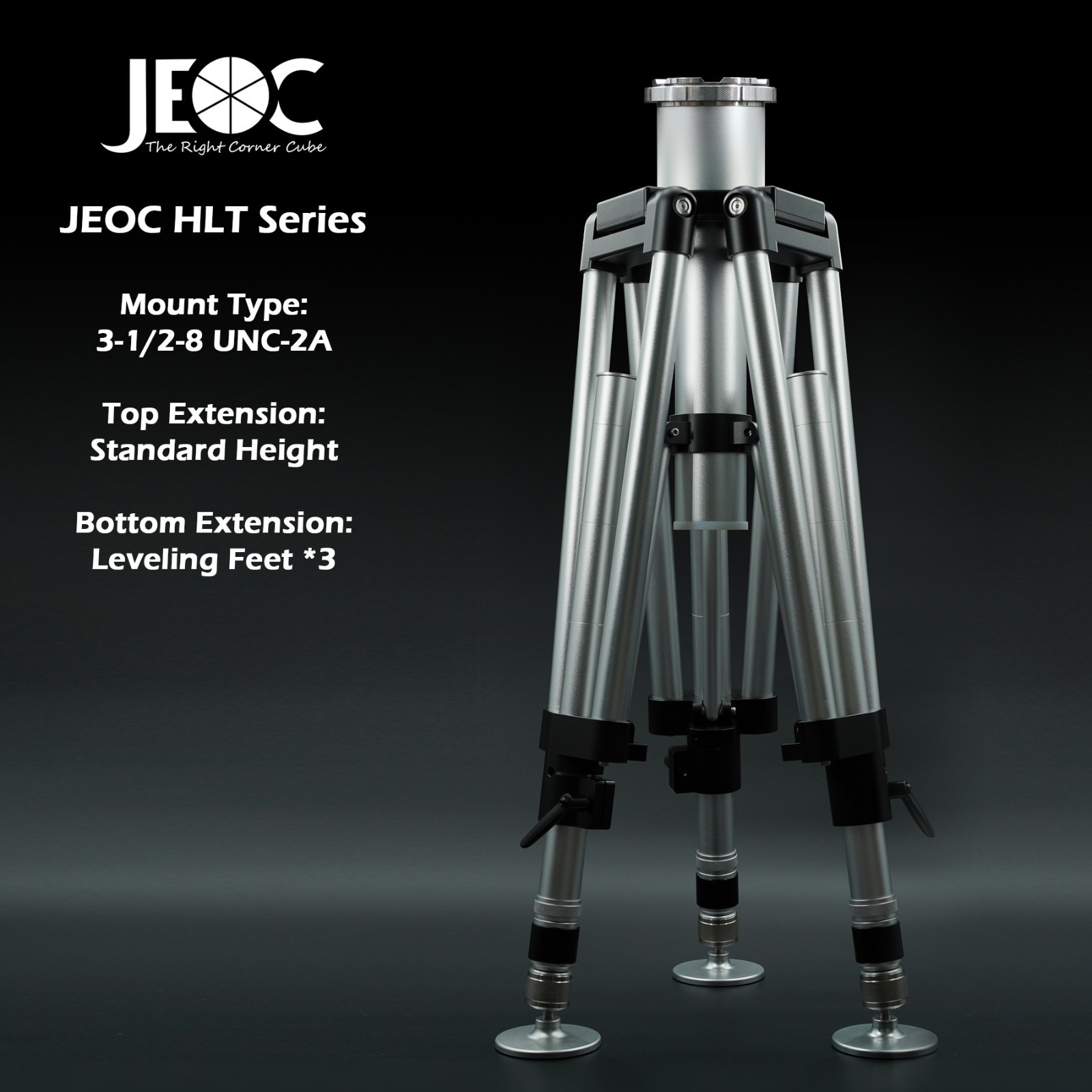 JEOC Heavy Load Tripod, w/ API Mount for API Laser Trackers, with Flight Case