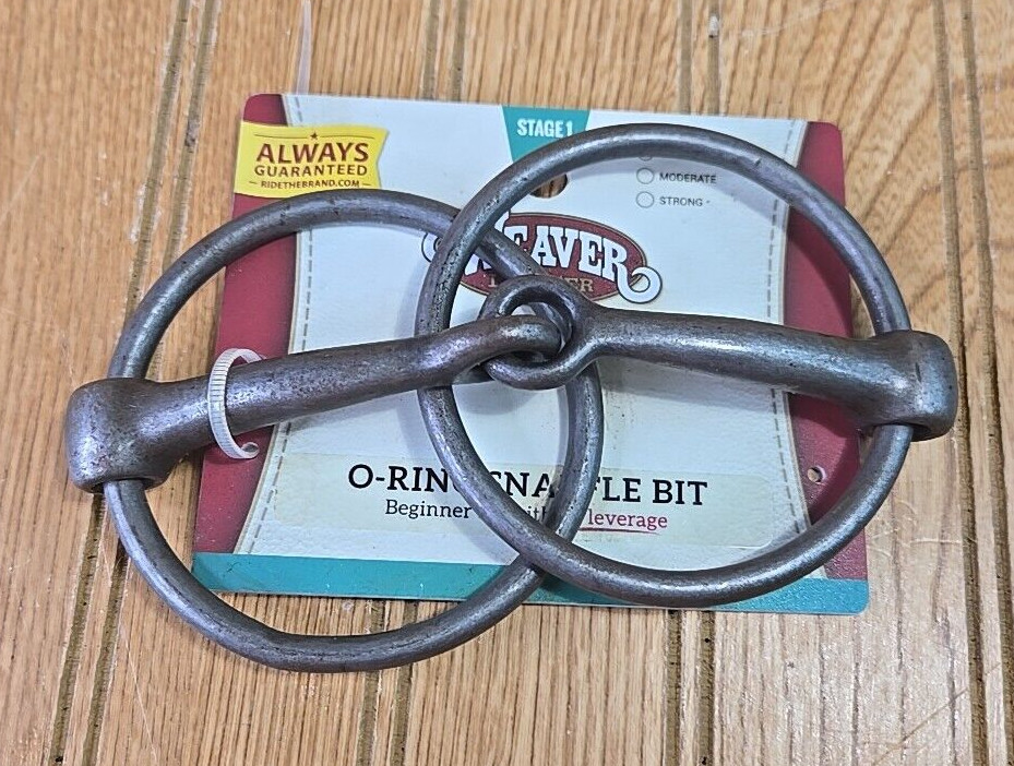 Snaffle Mouth Bit 5" Horse Tack Weaver Draft Stainless Steel Ring