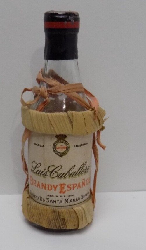 VINTAGE LUIS CABALLERO BRANDY - EMPTY MINATURE BOTTLE