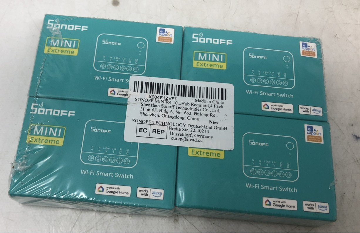 SONOFF MINIR4 10A Smart WiFi Extreme Wireless Light Switch,Qty:4